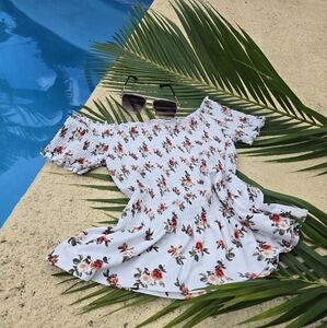 Floral Smocked Off-Shoulder Top